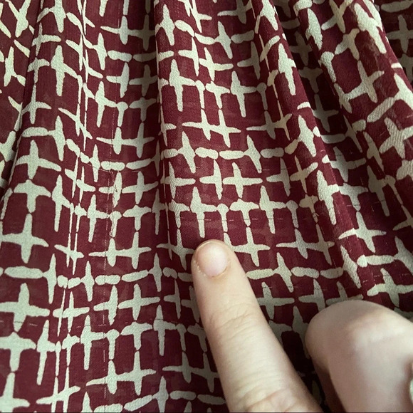 Pattern Cold Shoulder Floral Lace Blouse Size Large Red STYLE T22284RK - Picture 8 of 10